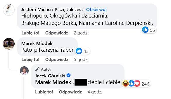 Odpowiedź Góralskiego na komentarze