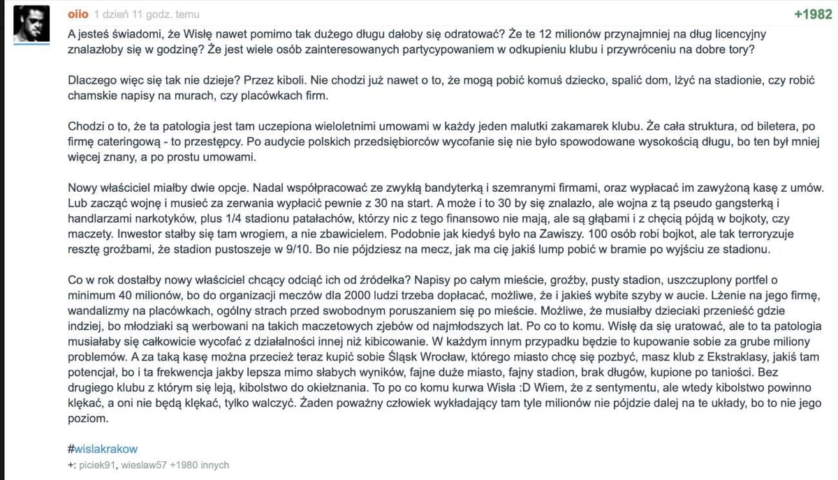 Wisły nie da się uratować! Klub jest skazany na upadek Zdjęcie główne wpisu