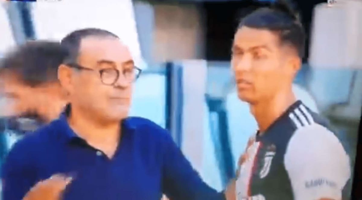 Konflikt na linii Ronaldo-Sarri? Portugalczyk zignorował wskazówki trenera [WIDEO] Zdjęcie główne wpisu