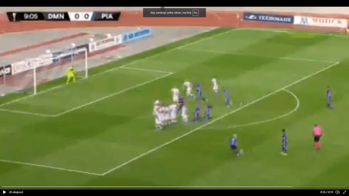 Piast prowadzi w Mińsku! Piękna bramka Lipskiego z rzutu wolnego [WIDEO] Zdjęcie główne wpisu