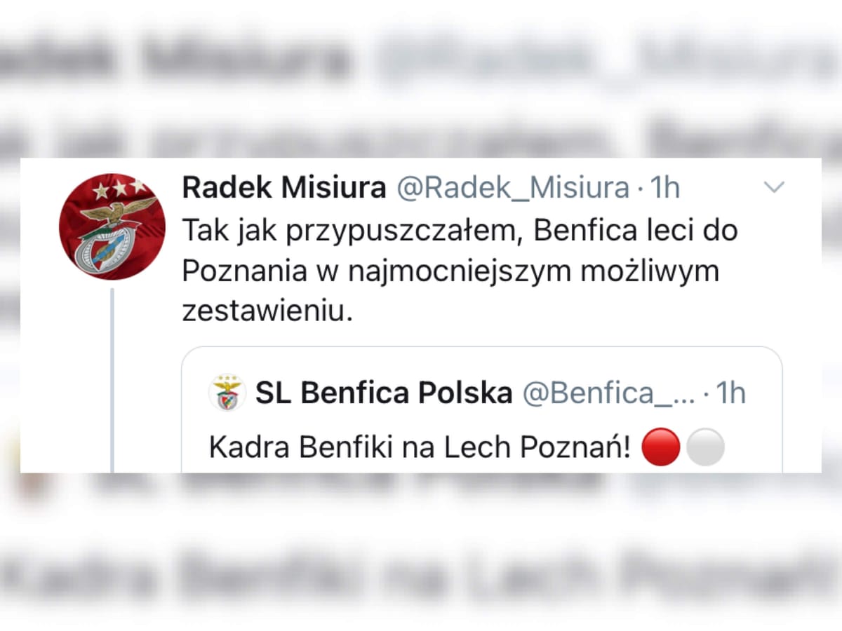 Benfica podała kadrę na mecz z Lechem! Bez zaskoczeń Zdjęcie główne wpisu