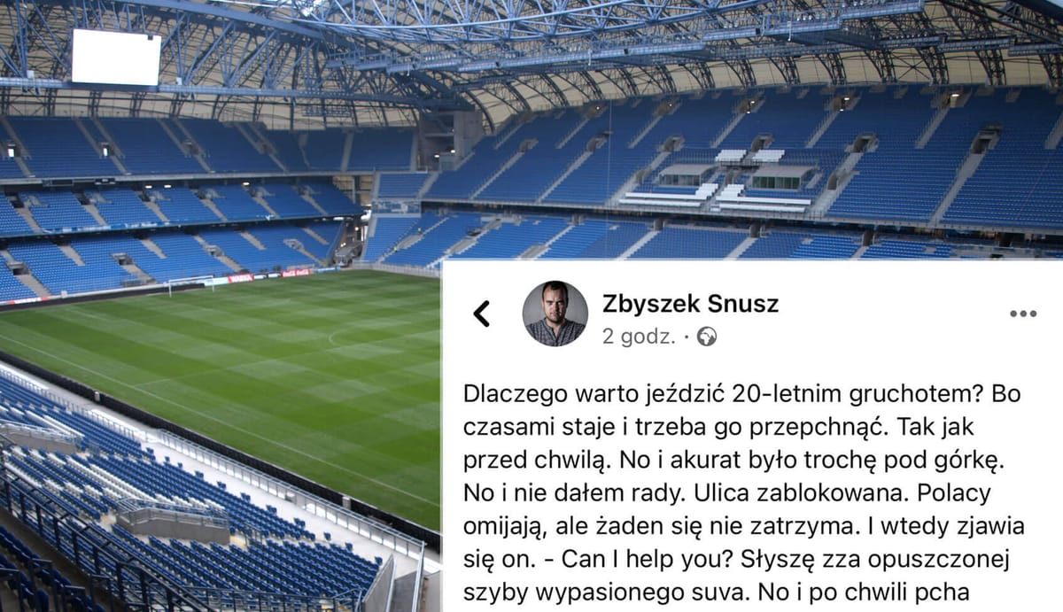 Piłkarz Lecha pomógł dziennikarzowi, któremu zepsuło się auto! Zdjęcie główne wpisu