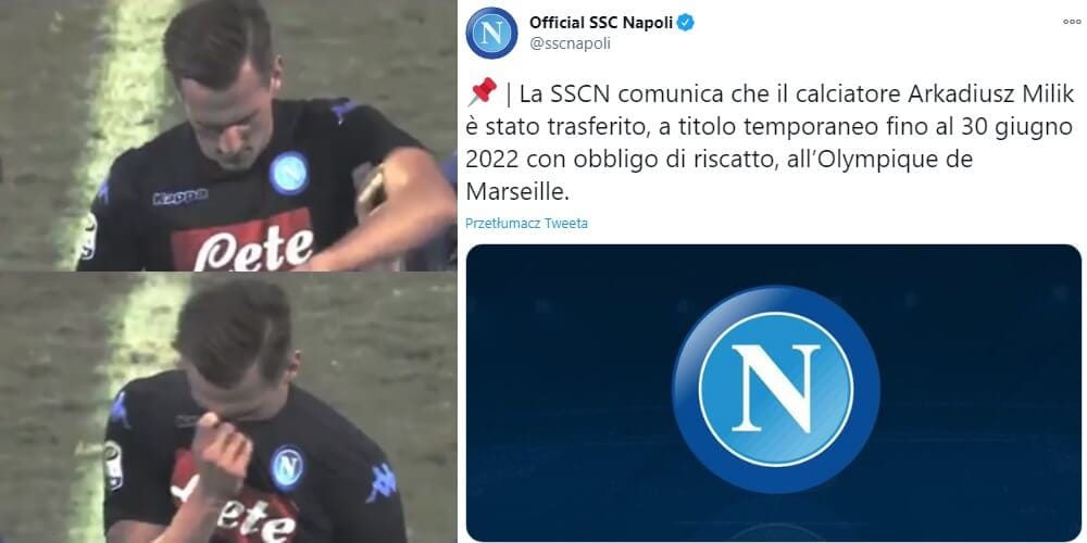 Milik z klasą, a Napoli bez. Polak prezentuje, jak godnie pożegnać się po rozstaniu [WIDEO] Zdjęcie główne wpisu