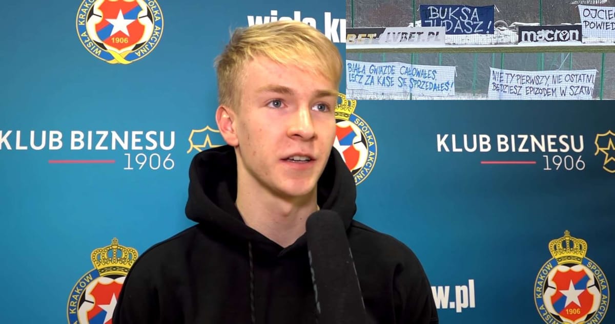 Kibice Wisły Kraków niezadowoleni po decyzji Buksy. Wywiesili transparenty [ZDJĘCIA] Zdjęcie główne wpisu