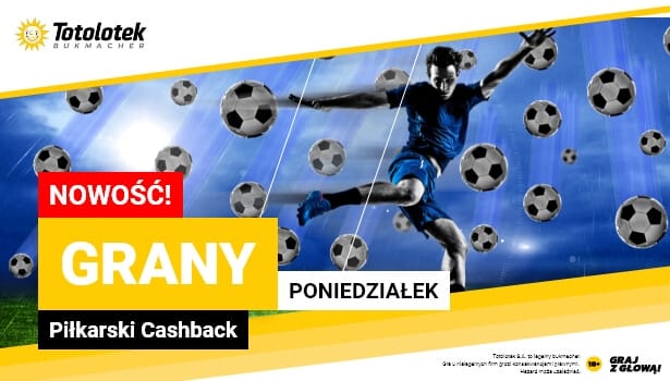 Grany Poniedziałek (Cashback 30 PLN) w Totolotku! Zdjęcie główne wpisu