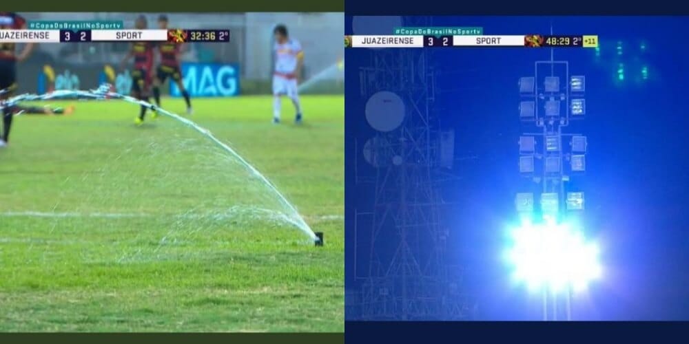 Zraszacze, brak piłek i awaria światła przeciwko gościom. Skandal dekady w Brazylii Zdjęcie główne wpisu