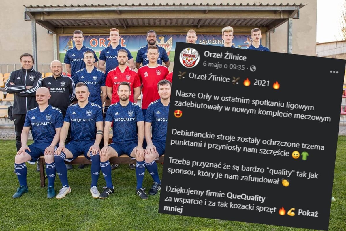 QueQuality sponsorem klubu z okręgówki! Logo wytwórni Quebonafide na koszulkach Zdjęcie główne wpisu