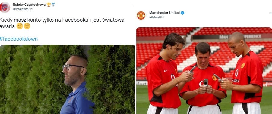 Awaria Facebooka i Instagrama, Twitter górą. Kluby przygotowały specjalne wpisy [REAKCJE] Zdjęcie główne wpisu