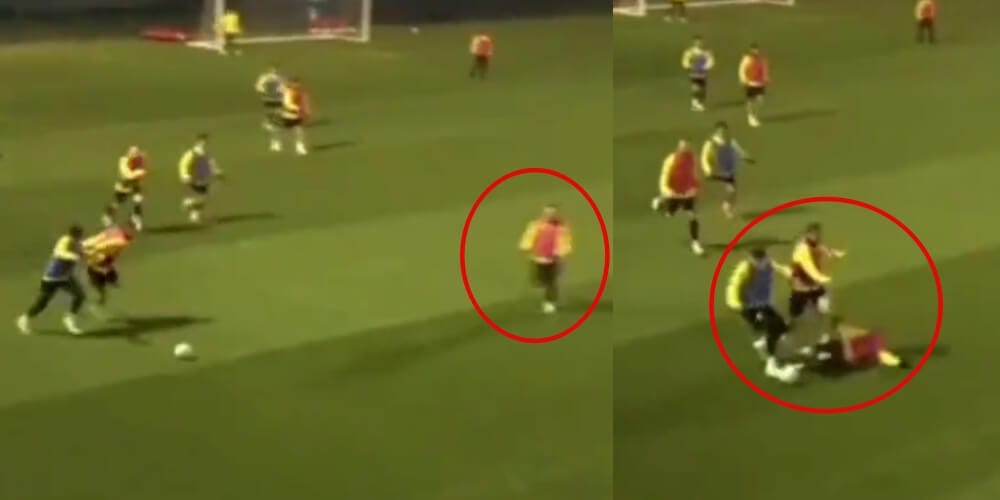 Jacek Góralski wrócił do treningów i… wślizgów! Bezlitośnie wykosił kolegę na treningu [WIDEO] Zdjęcie główne wpisu