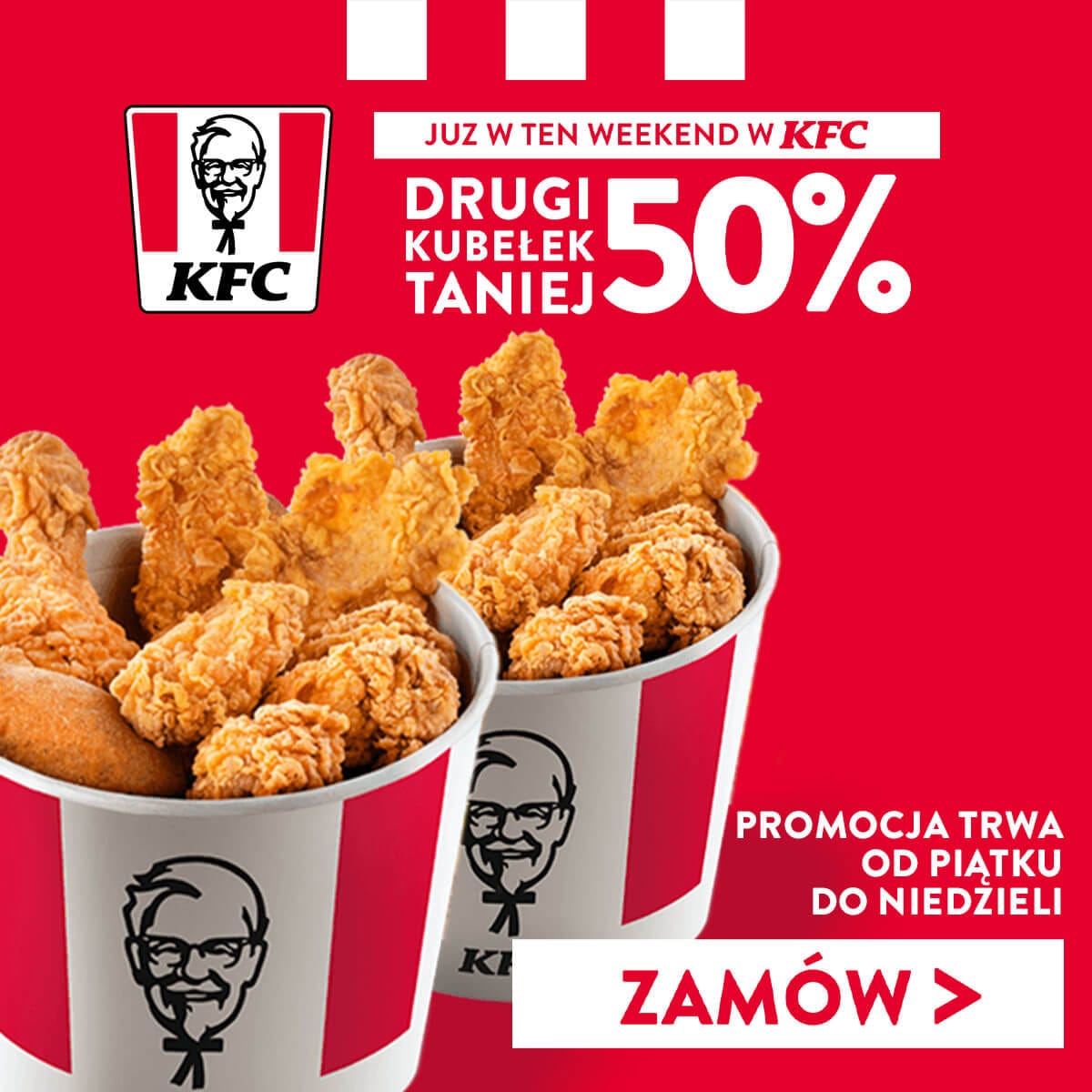 Drugi kubełek w KFC 50% taniej! Zdjęcie główne wpisu
