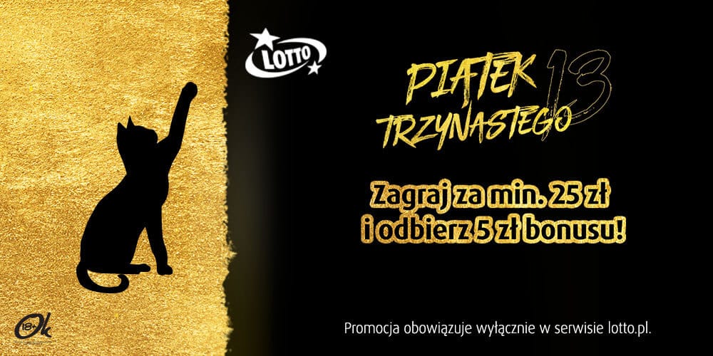 Szczęśliwy bonus od LOTTO na piątek 13! Zdjęcie główne wpisu