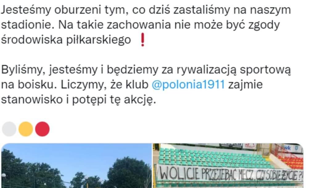 Zamieszanie przed kluczowym meczem III ligi. Przepychanki pomiędzy Polonią, a Legionovią Zdjęcie główne wpisu