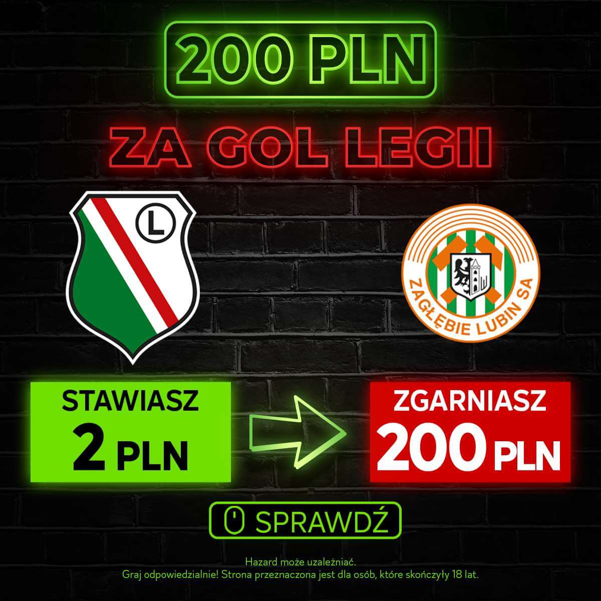 Bonus 200 PLN za gola Legii w meczu z Zagłębiem! Zdjęcie główne wpisu