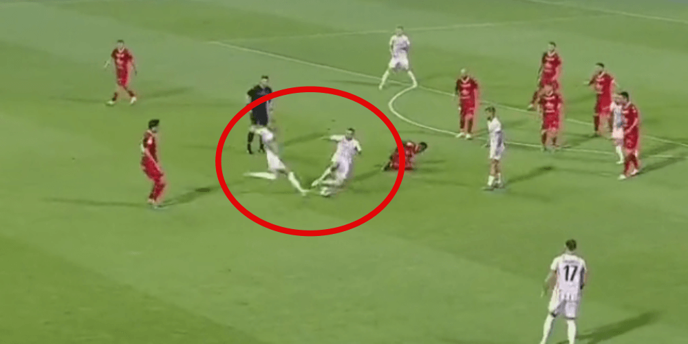 1. Liga styl życia. Bartosz Kwiecień skasował wślizgiem swojego kolegę [WIDEO] Zdjęcie główne wpisu