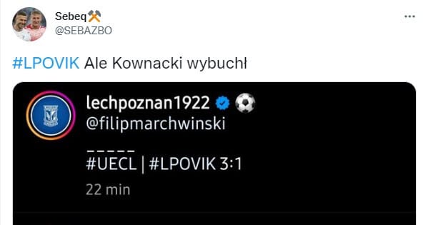 Hejt w komentarzach po meczu Lecha Poznań. Dawid Kownacki ostro odpowiedział kibicowi Zdjęcie główne wpisu