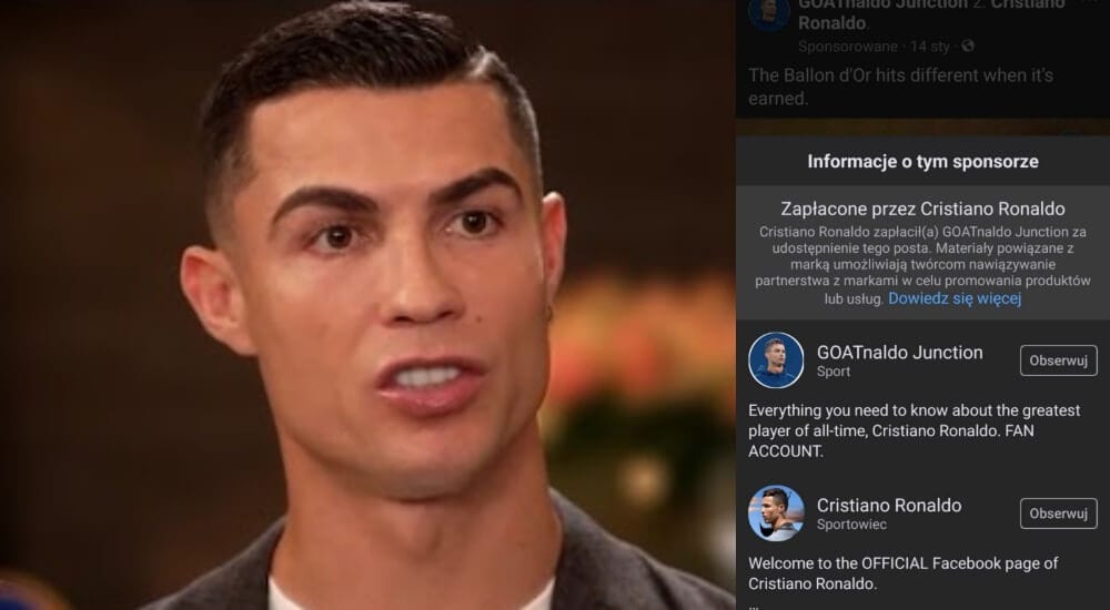 Cristiano Ronaldo zasponsorował post na swój temat? Kuriozalna sytuacja na fanpage’u o CR7 Zdjęcie główne wpisu