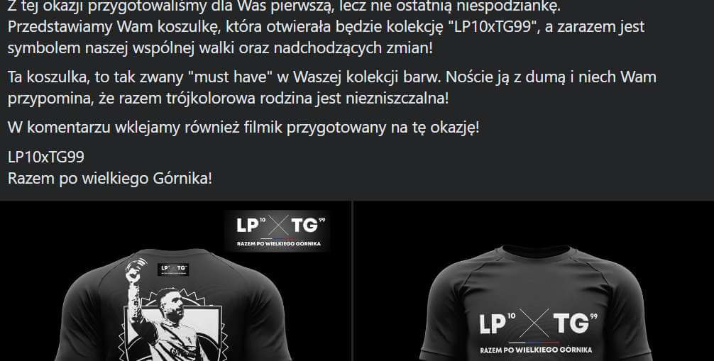 Kibice Górnika Zabrze i Lukas Podolski z niespodzianką! Specjalna koszulki wynikiem współpracy Zdjęcie główne wpisu