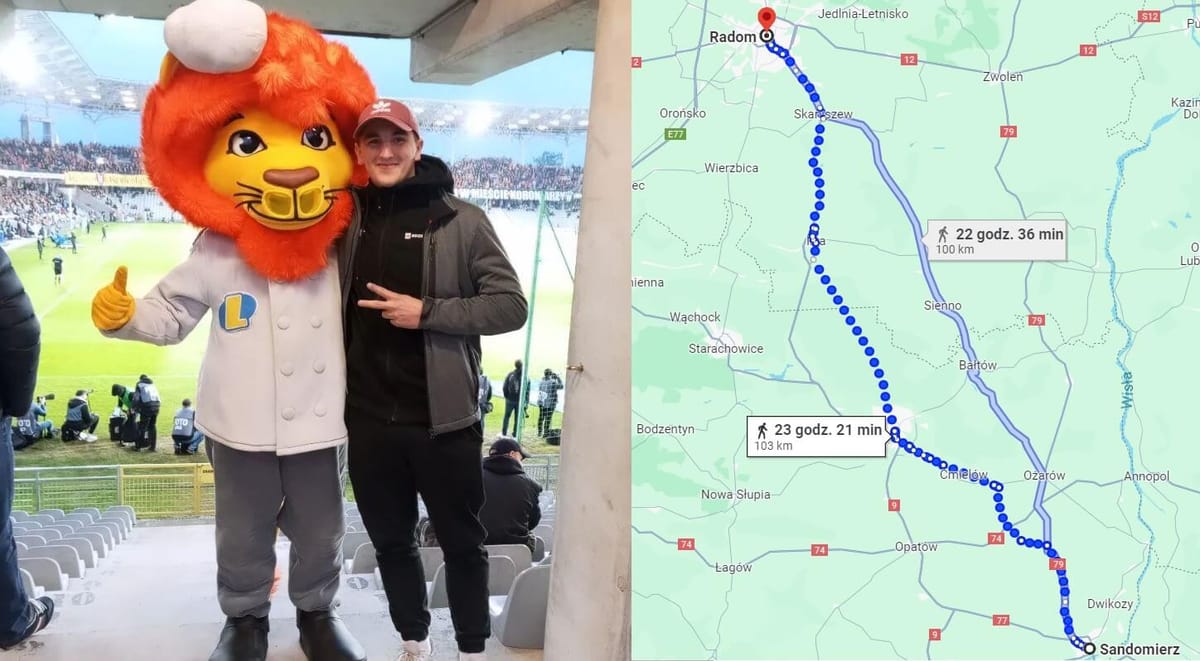 Przejdzie 100 kilometrów na mecz Radomiaka. „Cała ta historia wynikła z przypadku” [WYWIAD] Zdjęcie główne wpisu