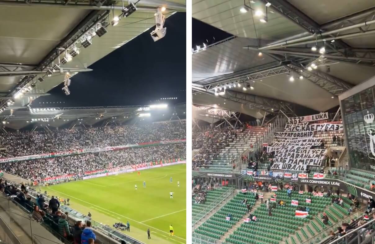 Kibice Legii ostro jadą z Łukaszenką. Na trybunach pojawiły się kreatywne przyśpiewki [WIDEO] Zdjęcie główne wpisu