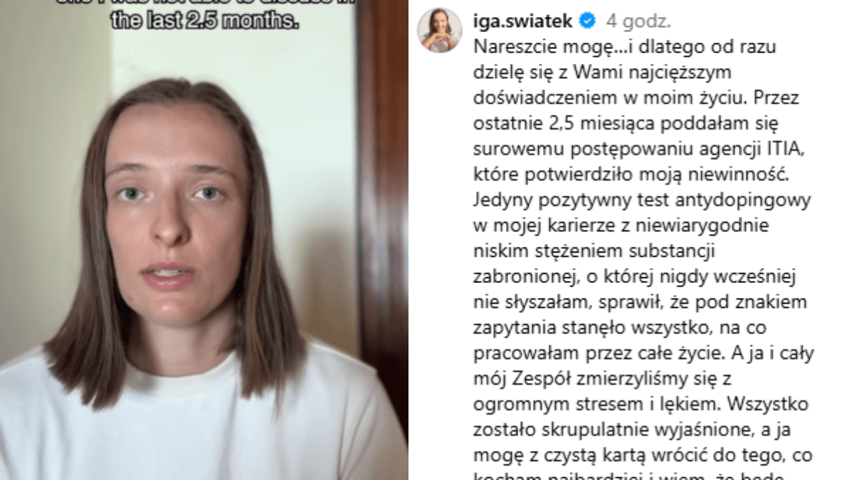 Iga Świątek wyjaśniła swoją sytuację. „Kontakt z substancją był nieintencjonalny” Zdjęcie główne wpisu