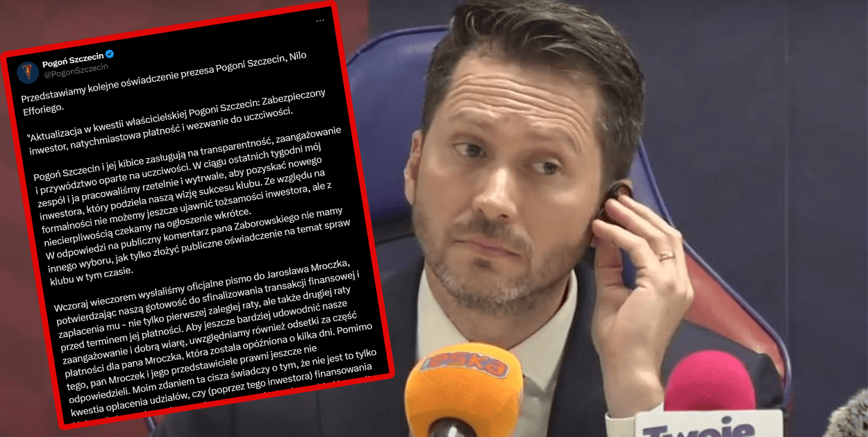 Nilo Effori z mocnym oświadczeniem. „Pogoń i jej kibice zasługują na transparentność” Zdjęcie główne wpisu