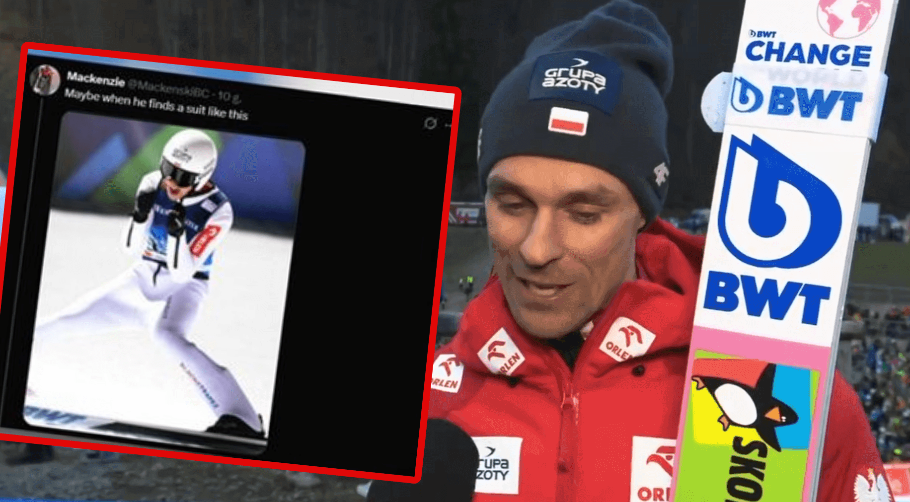 Kanadyjski skoczek zaczepił Piotra Żyłę na Twitterze i… usunął konto. Polscy kibice byli  wściekli Zdjęcie główne wpisu