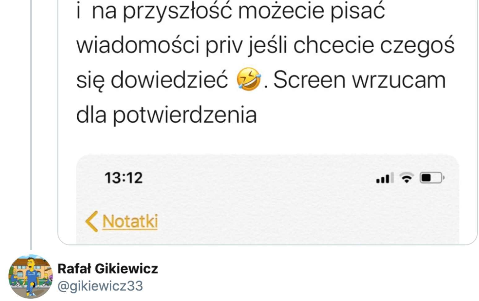 Ostra reakcja Rafała Gikiewicza pod tweetem brata Obraz wpisu