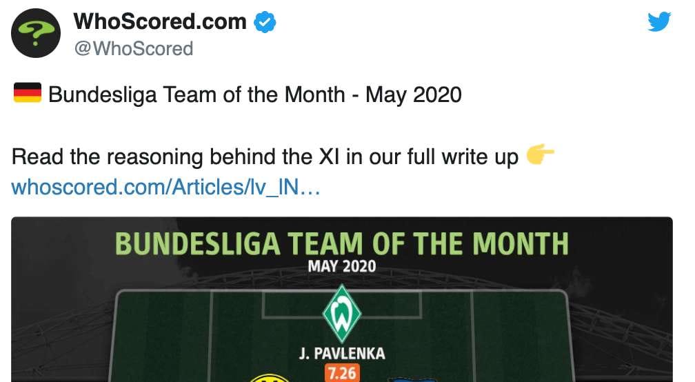 Polak w drużynie miesiąca Bundesligi! I to nie Lewandowski! Obraz wpisu