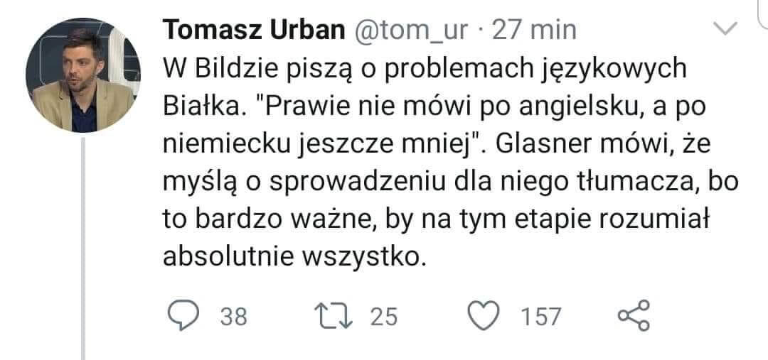 Białek ma problemy z komunikacją. Wolfsburg rozważa zatrudnienie tłumacza Obraz wpisu