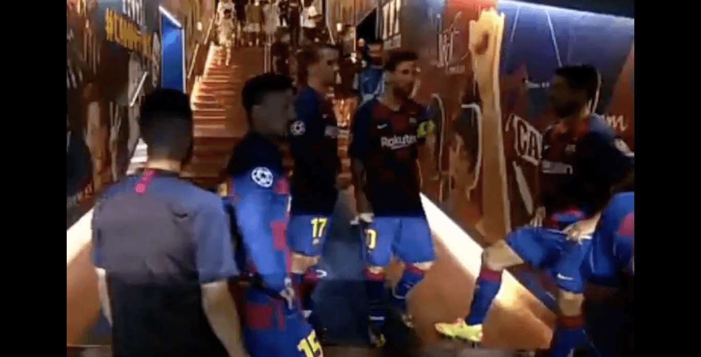 Tak piłkarze Barcelony motywowali się przed drugą połową z Napoli [WIDEO] Obraz wpisu