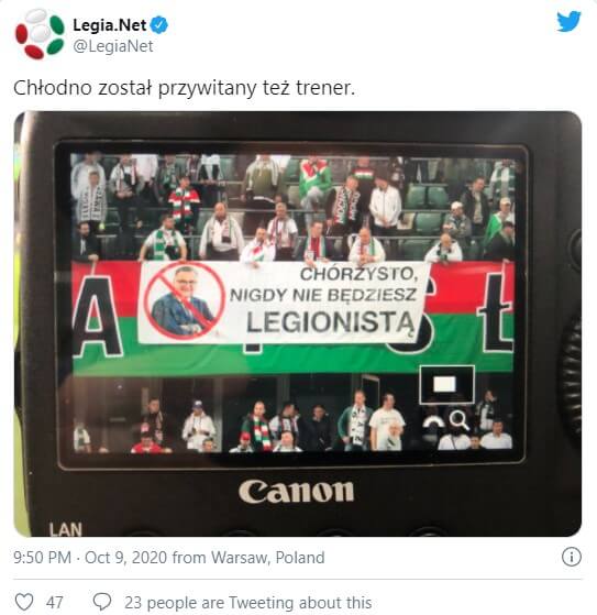 Szykuje się konflikt na linii kibice Legii – Czesław Michniewicz? „Chcemy trenera, nie poznańskiego…” Obraz wpisu