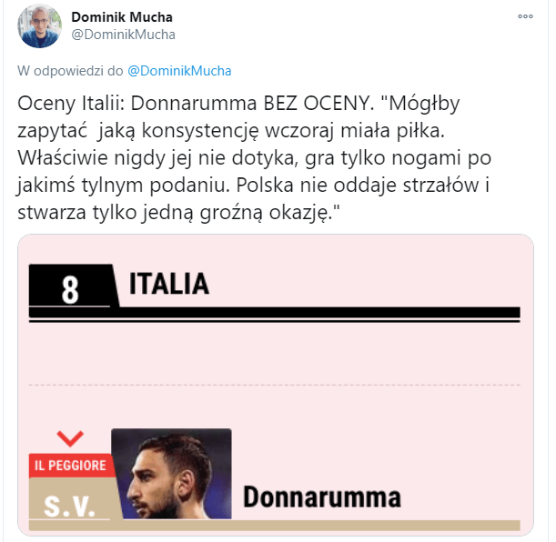 La Gazzetta dello Sport nie dała oceny Donnarummie. „Polska stworzyła tylko jedną groźną akcję” Obraz wpisu