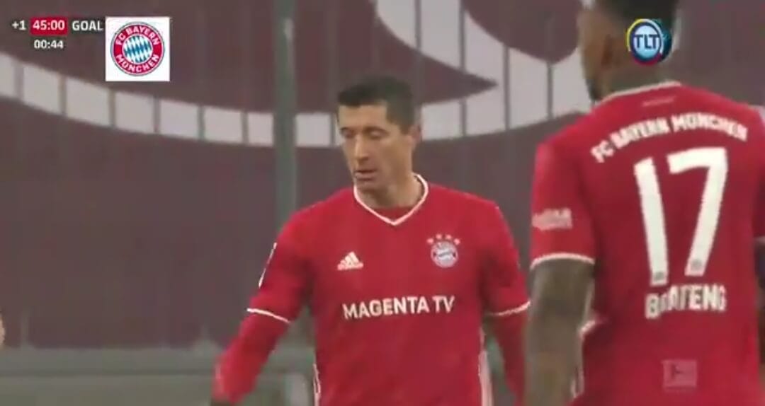 250. bramka Lewandowskiego w Bundeslidze! Bayern remisuje do przerwy [WIDEO] Obraz wpisu