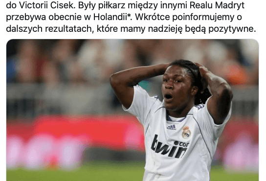 Były piłkarz Realu Madryt zagra w opolskiej okręgówce? Trwają rozmowy Obraz wpisu