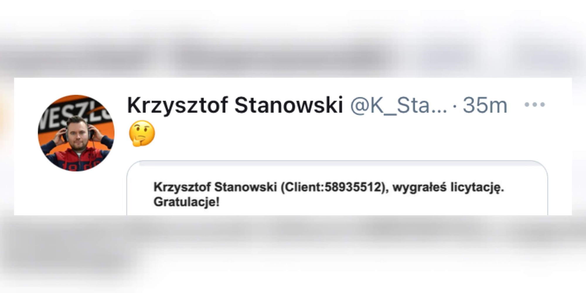 Legendarna kurtka Najmana wylicytowana! Krzysztof Stanowski wygrał aukcję Obraz wpisu