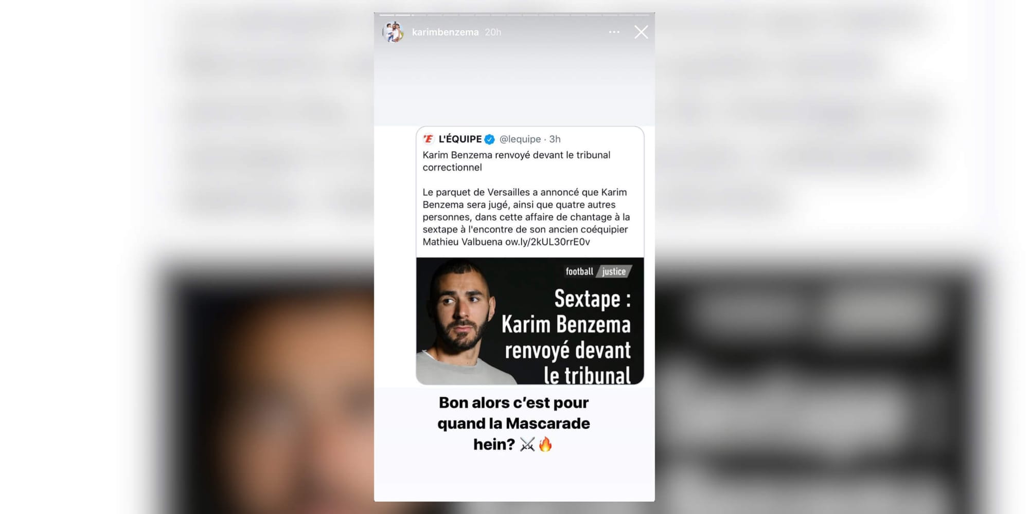 Benzema zabrał głos w sprawie rozprawy! „Dobrze, więc kiedy odbędzie się ta maskarada, co?” Obraz wpisu