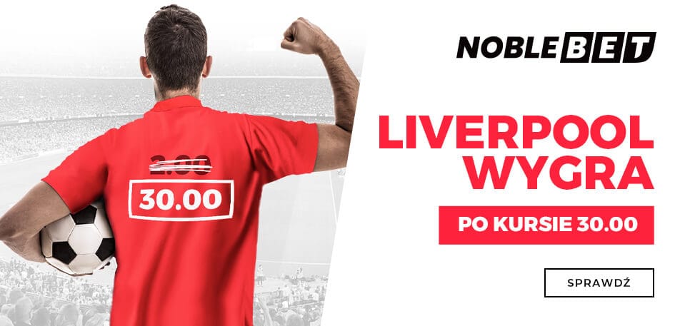 Kurs 30.00 na zwycięstwo Liverpoolu? To możliwe! Obraz wpisu