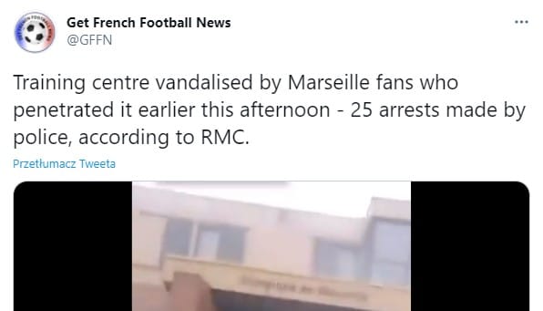 Odwołano mecz Marsylii z Rennes. Kibice drużyny Milika zaatakowali ośrodek treningowy [WIDEO] Obraz wpisu
