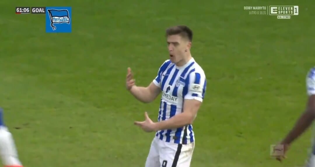 Krzysztof Piątek daje remis Hercie Berlin! 6. gol Polaka w Bundeslidze [WIDEO] Obraz wpisu