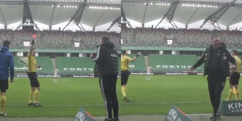 Michniewicz dostał czerwoną kartkę niesłusznie. Kamery wszystko nagrały [WIDEO] Obraz wpisu