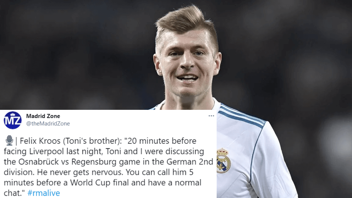 Toni Kroos 20 minut przed meczem z Liverpoolem rozmawiał z bratem. O drugiej lidze niemieckiej Obraz wpisu