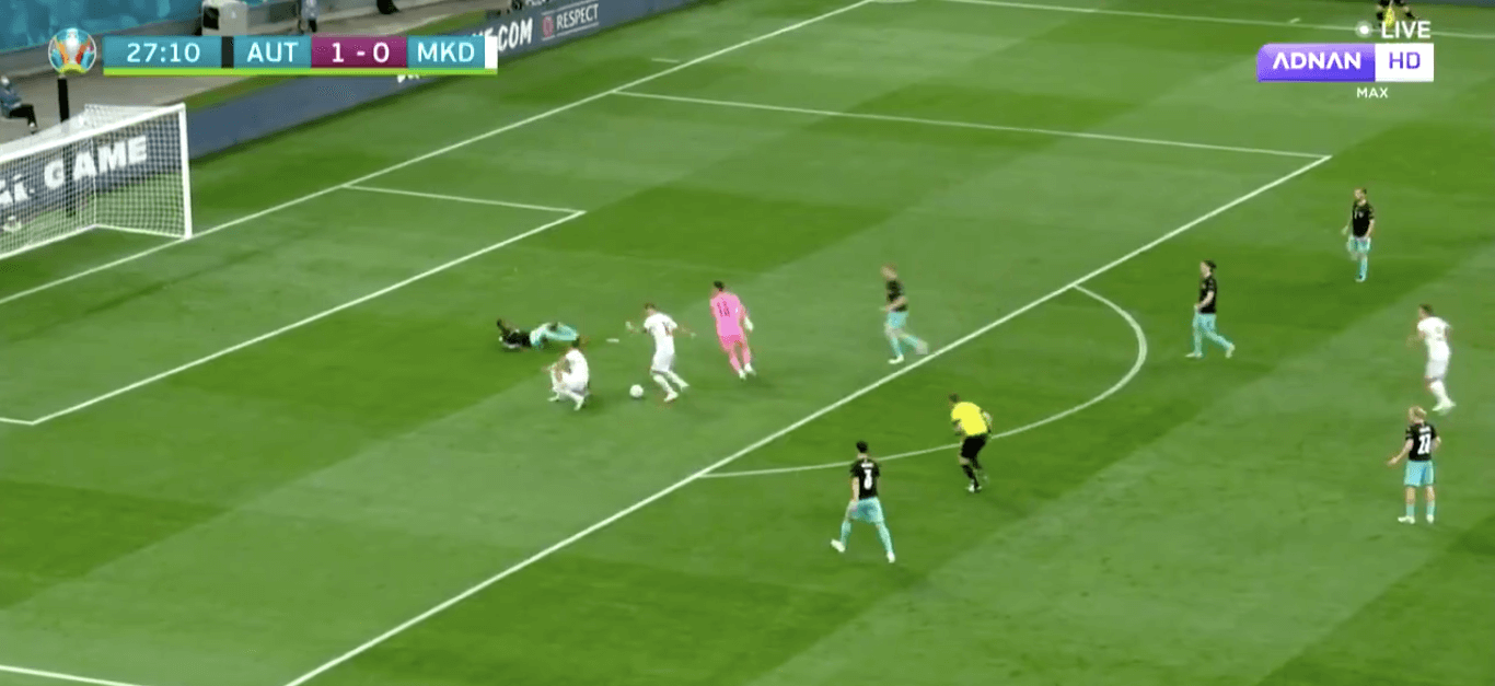 Pierwszy gol Macedonii Północnej na wielkim turnieju! Co zrobiła defensywa Austrii? [WIDEO] Obraz wpisu