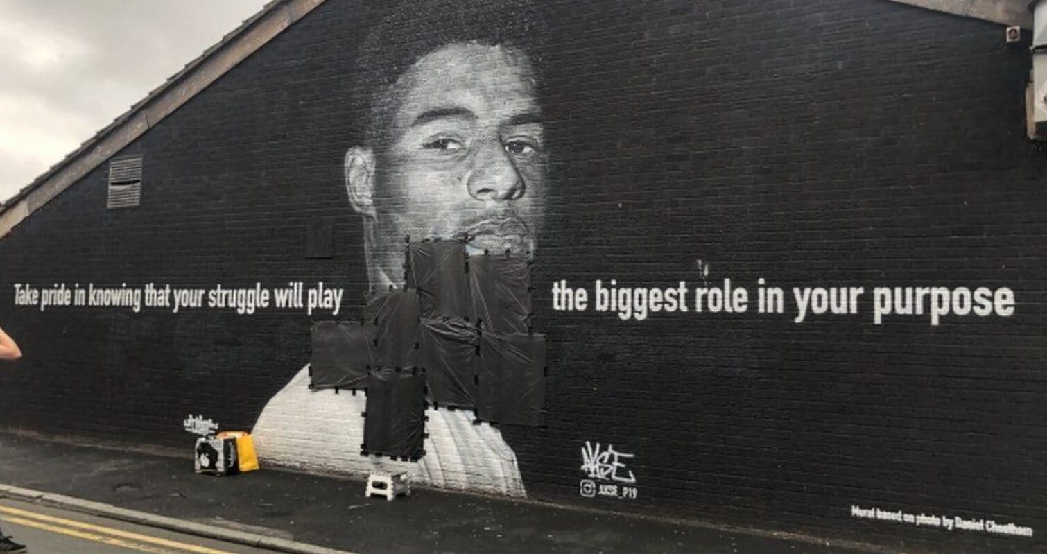 Wandale zniszczyli mural poświęcony Rashfordowi. Zrobili to tuż po finale EURO 2020 Obraz wpisu