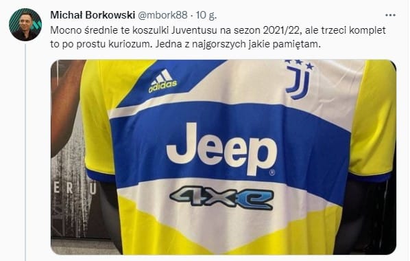 Do sieci wypłynęły stroje Juventusu na sezon 21/22. „To po prostu kuriozum” Obraz wpisu