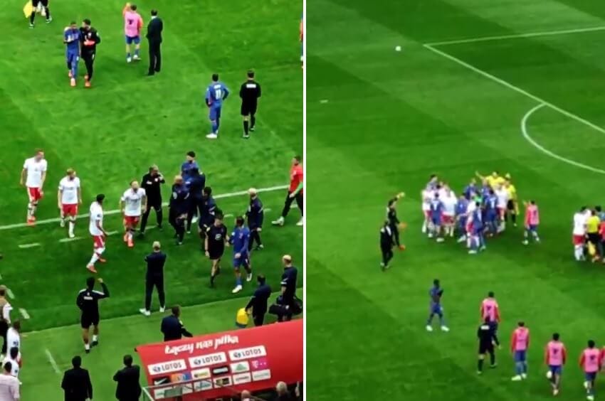 Zamieszanie w przerwie meczu Polska-Anglia! Tego nie pokazano w telewizji [WIDEO] Obraz wpisu