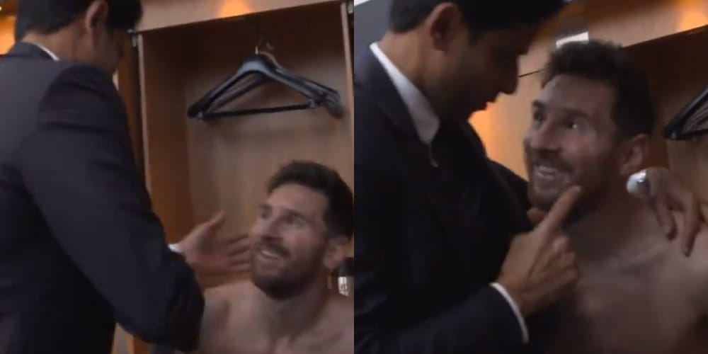 Właściciel PSG wyściskał Leo Messiego w szatni. Kamery uwieczniły ten moment [WIDEO] Obraz wpisu