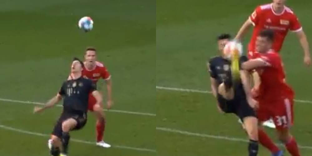 Lewandowski bawi się z obrońcami Unionu. Polak mógł zaliczyć kosmiczną asystę [WIDEO] Obraz wpisu