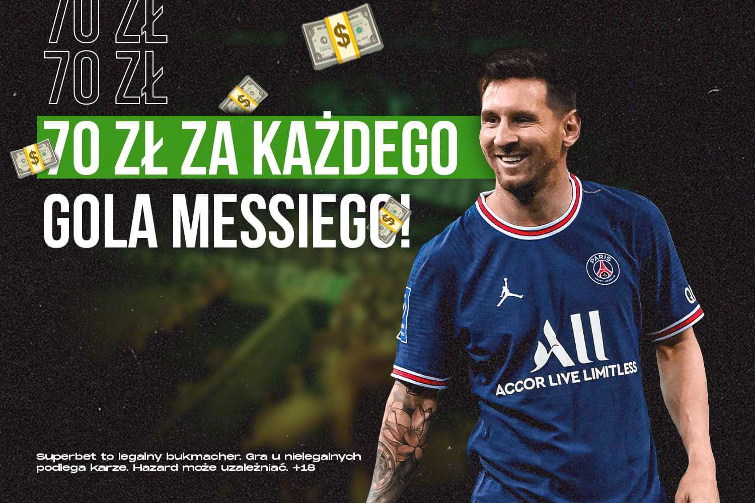 Kasa za gole Leo Messiego! Odbierz WIELKI BONUS za każdą bramkę gracza PSG Obraz wpisu