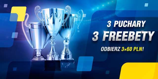 Trzy Puchary – Trzy Freebety. Promocja na Europejskie Puchary! Obraz wpisu