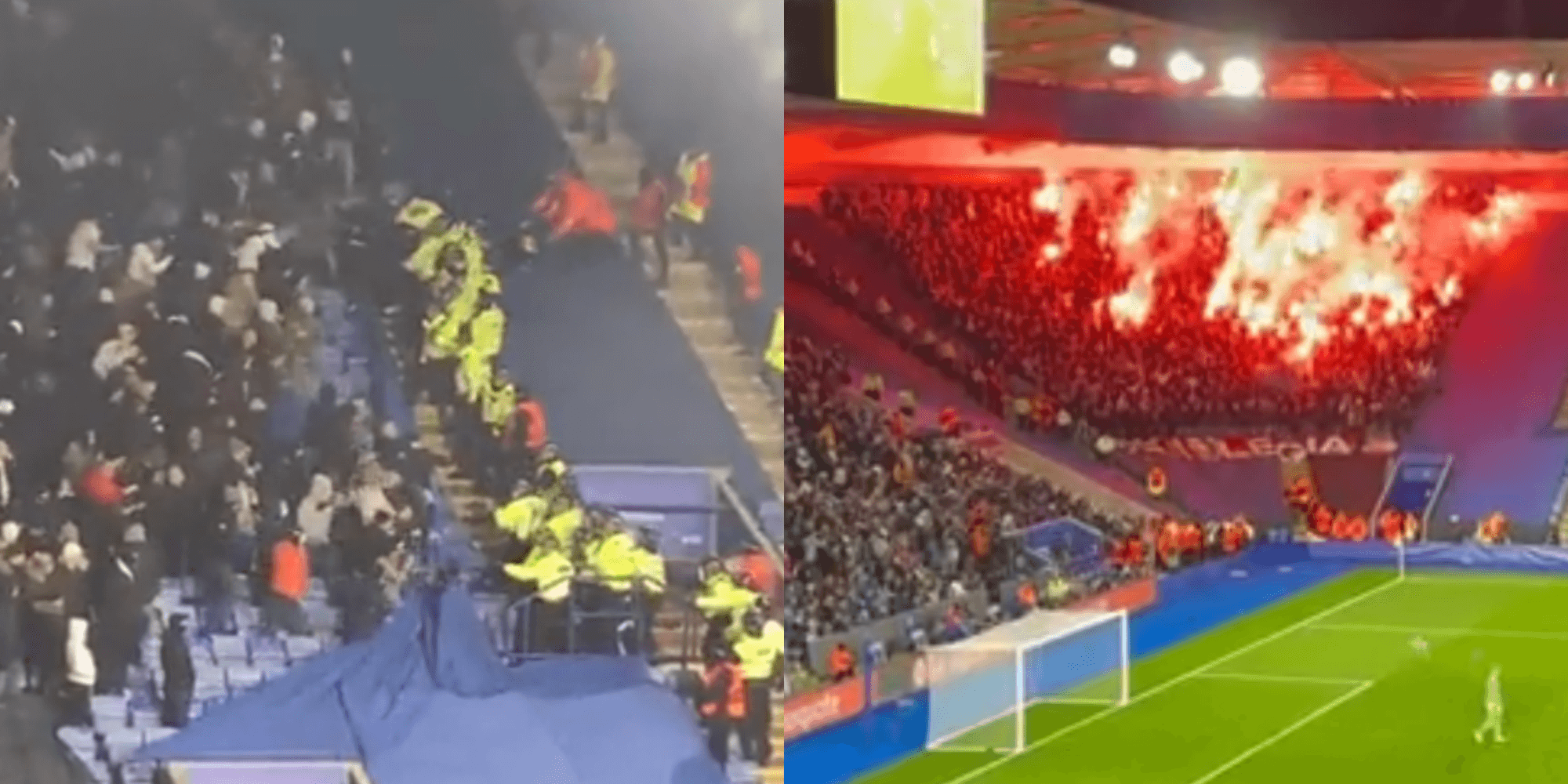 Zamieszki na stadionie w Leicester! Kibice Legii starli się z ochroną [WIDEO] Obraz wpisu